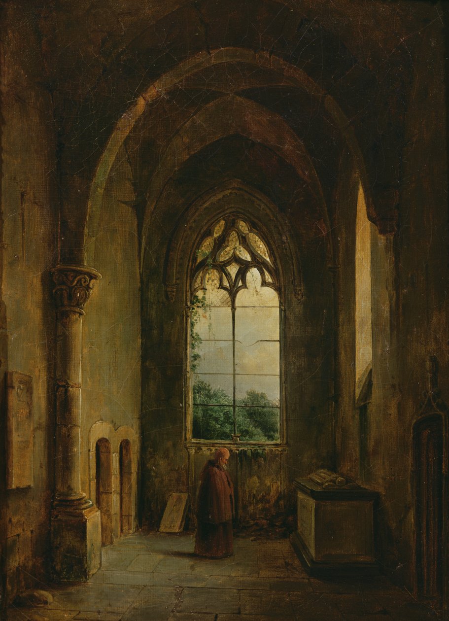 Interiør af et Kloster af Louis Jacques Mande Daguerre