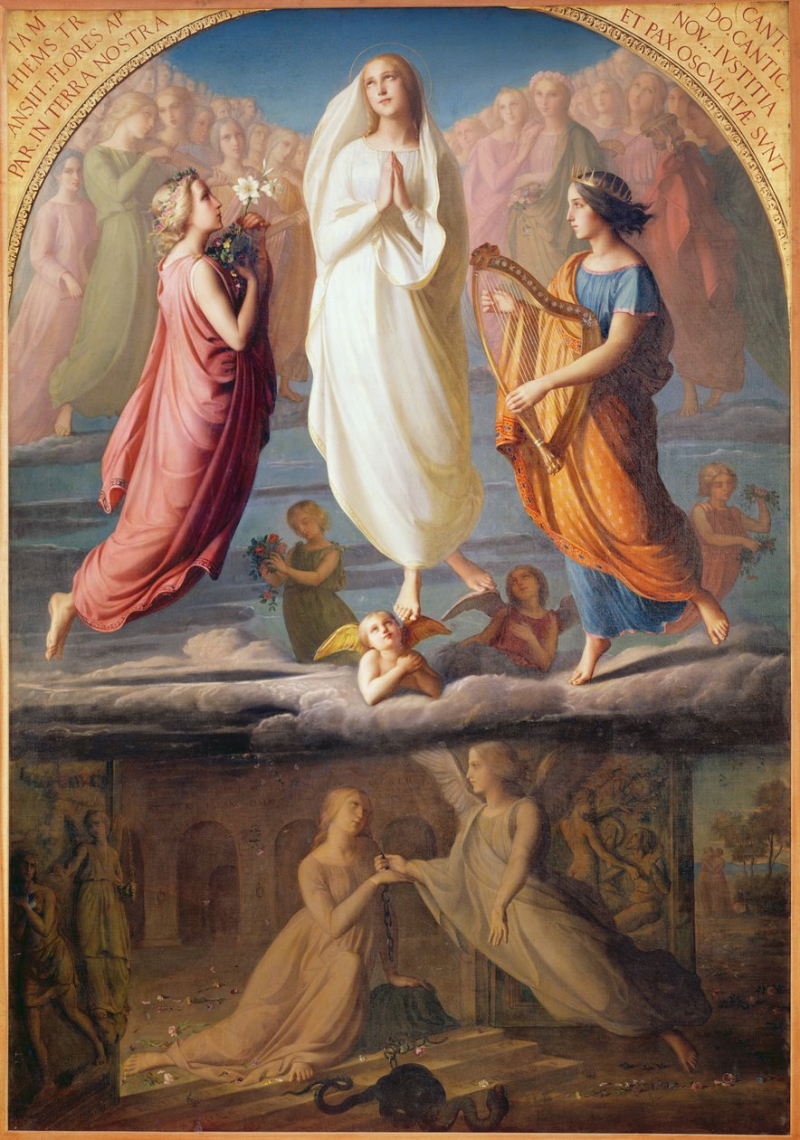 Jomfruens antagelse, 1844 af Louis Janmot