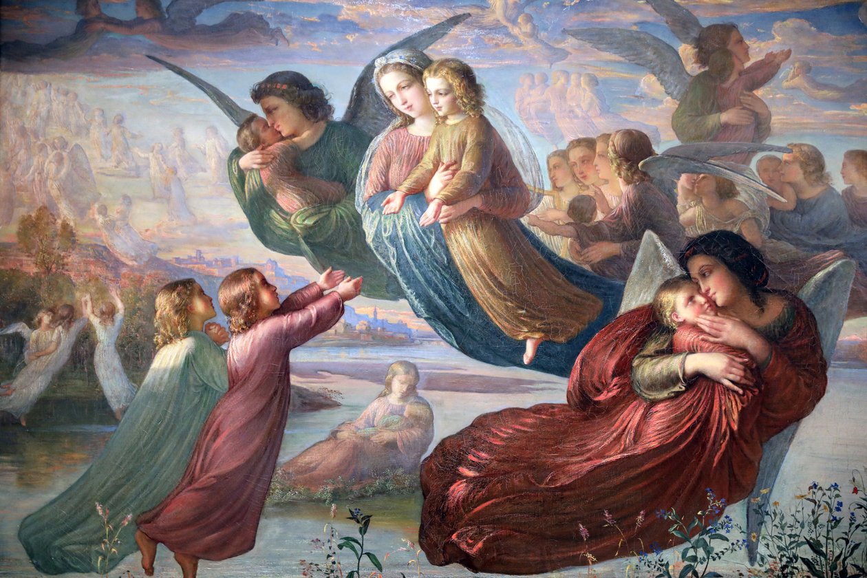 Sjælens digt, Himlens Minde, detalje, 1835-55 af Louis Janmot