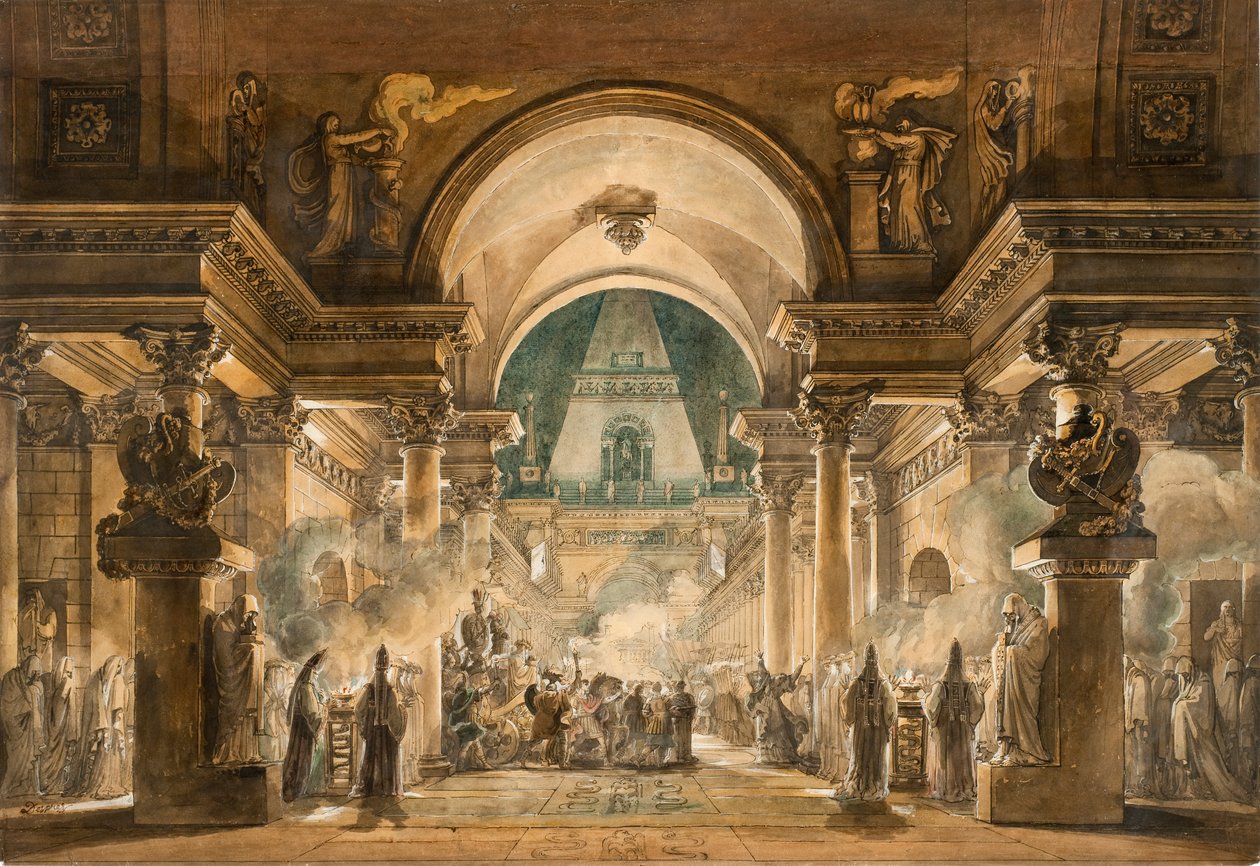Begravelsesprocessen i Agamemnon af Louis Jean Desprez