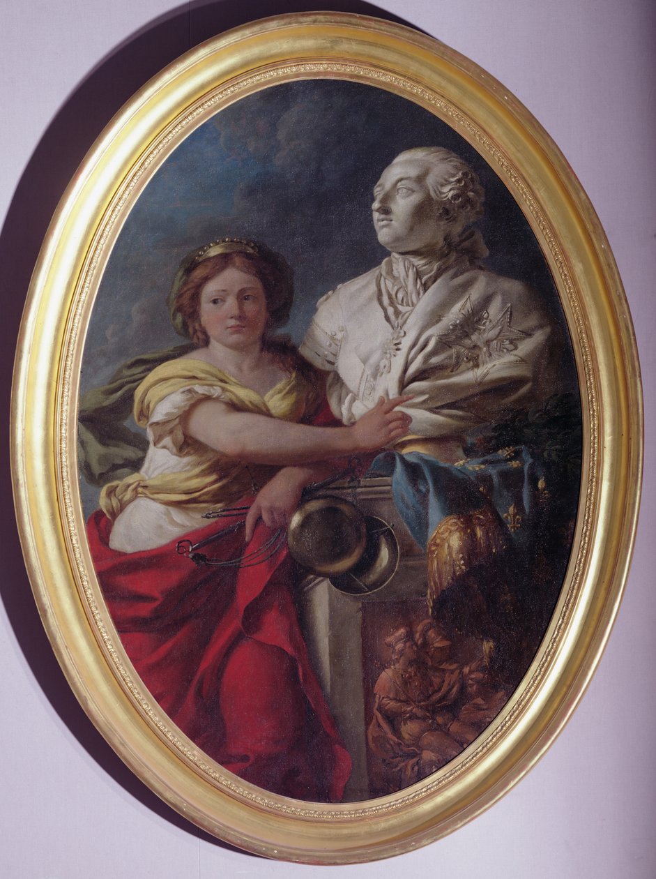 Retfærdigheden overvejer busten af Ludvig XVI af Louis Jean François Lagrenée