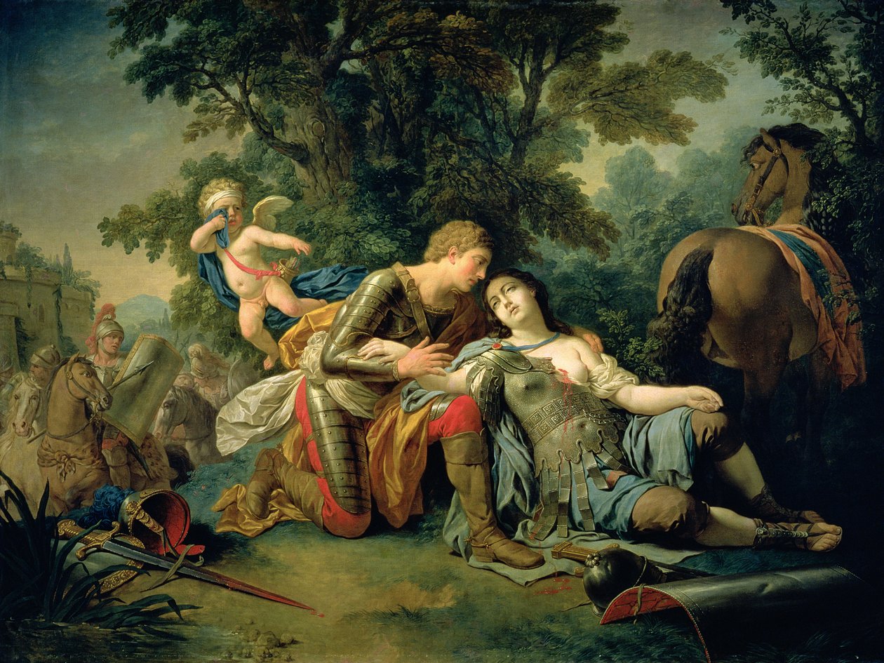 Tancred og Clorinda, 1761 af Louis Jean François Lagrenée