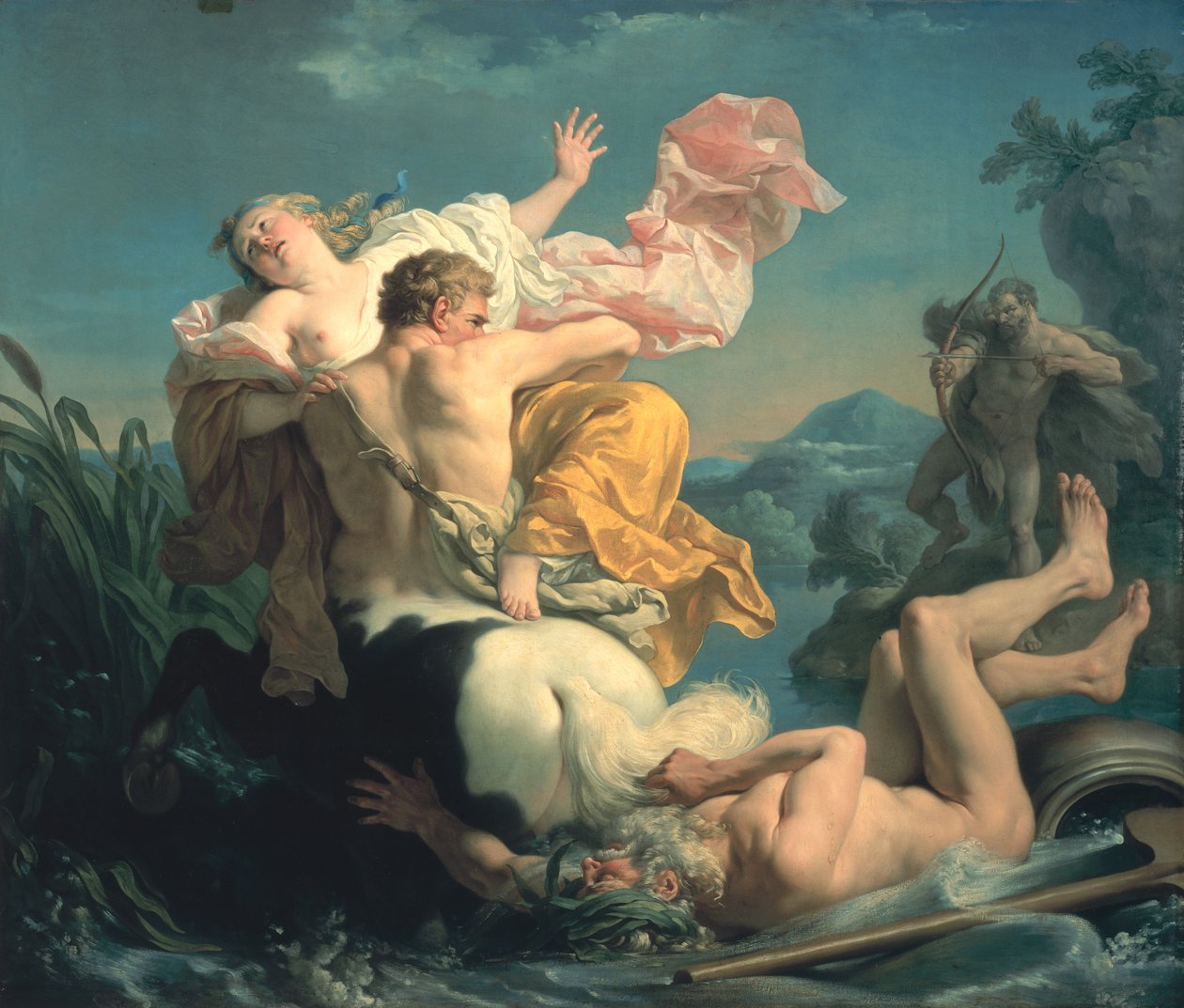 Bortførelsen af Deianeira af Kentauren Nessus, 1755 af Louis Jean François Lagrenée