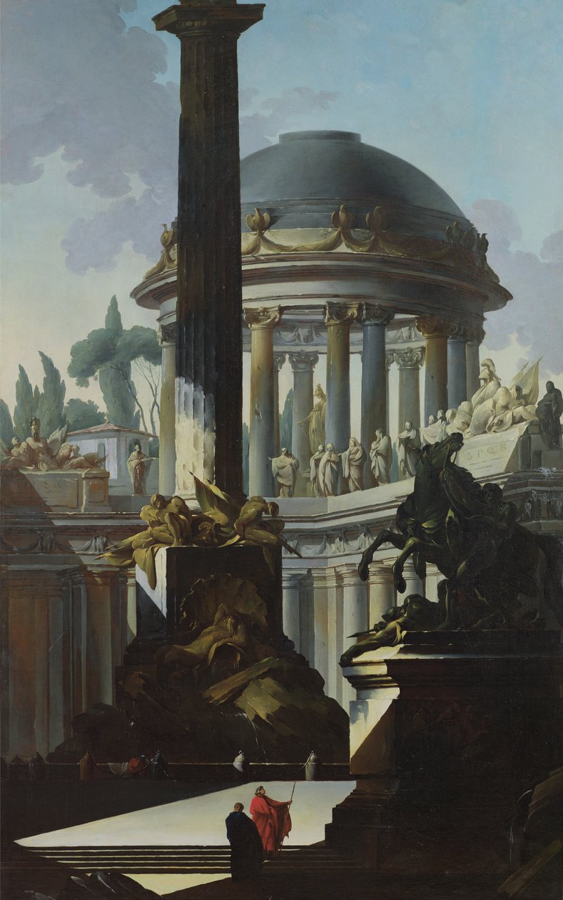 Arkitektonisk landskab eller Capriccio af Louis Joseph Le Lorrain