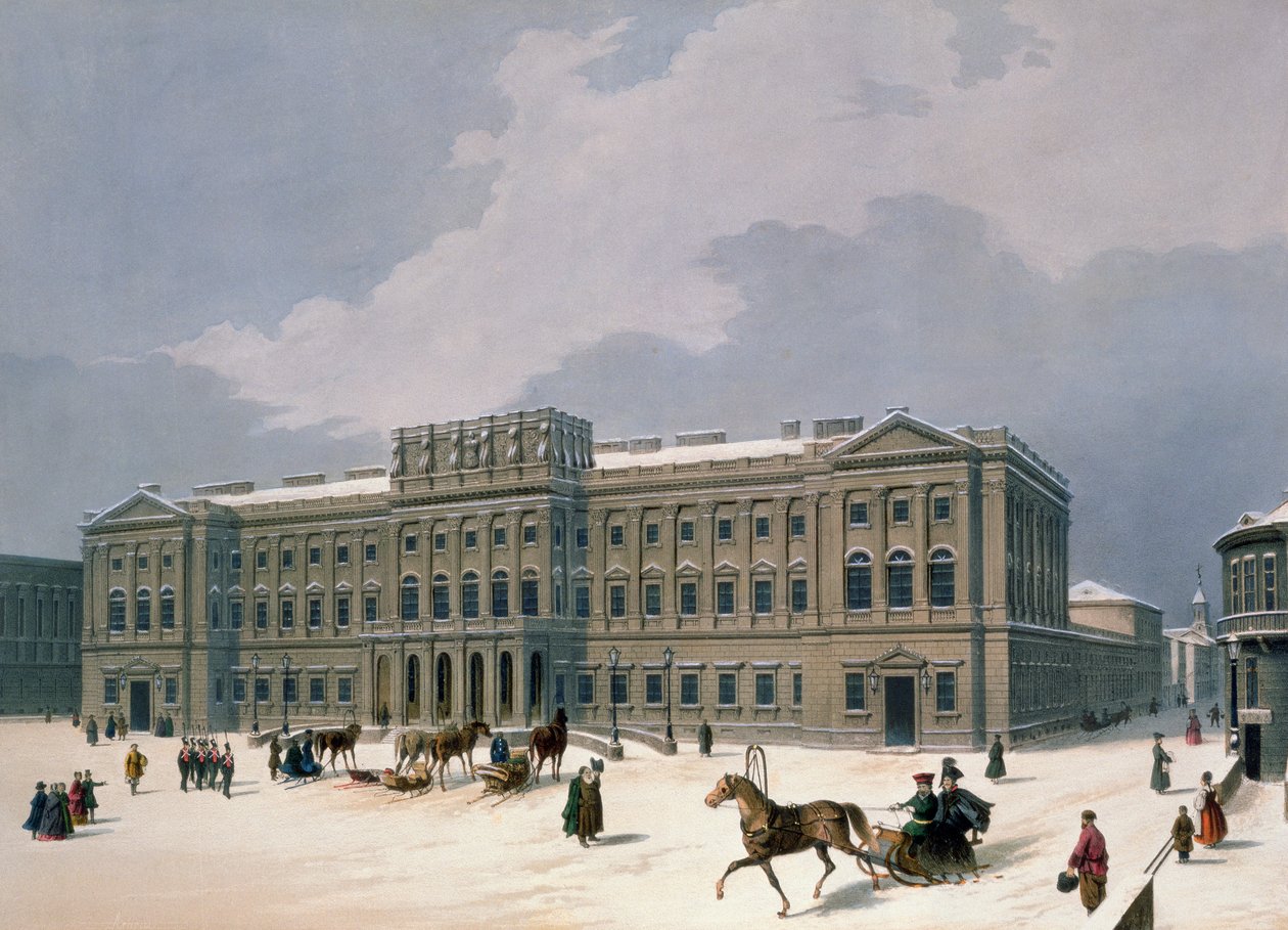 Storhertugen af Leuchtenbergs palads i Skt. Petersborg, trykt af Lemercier, Paris, 1840