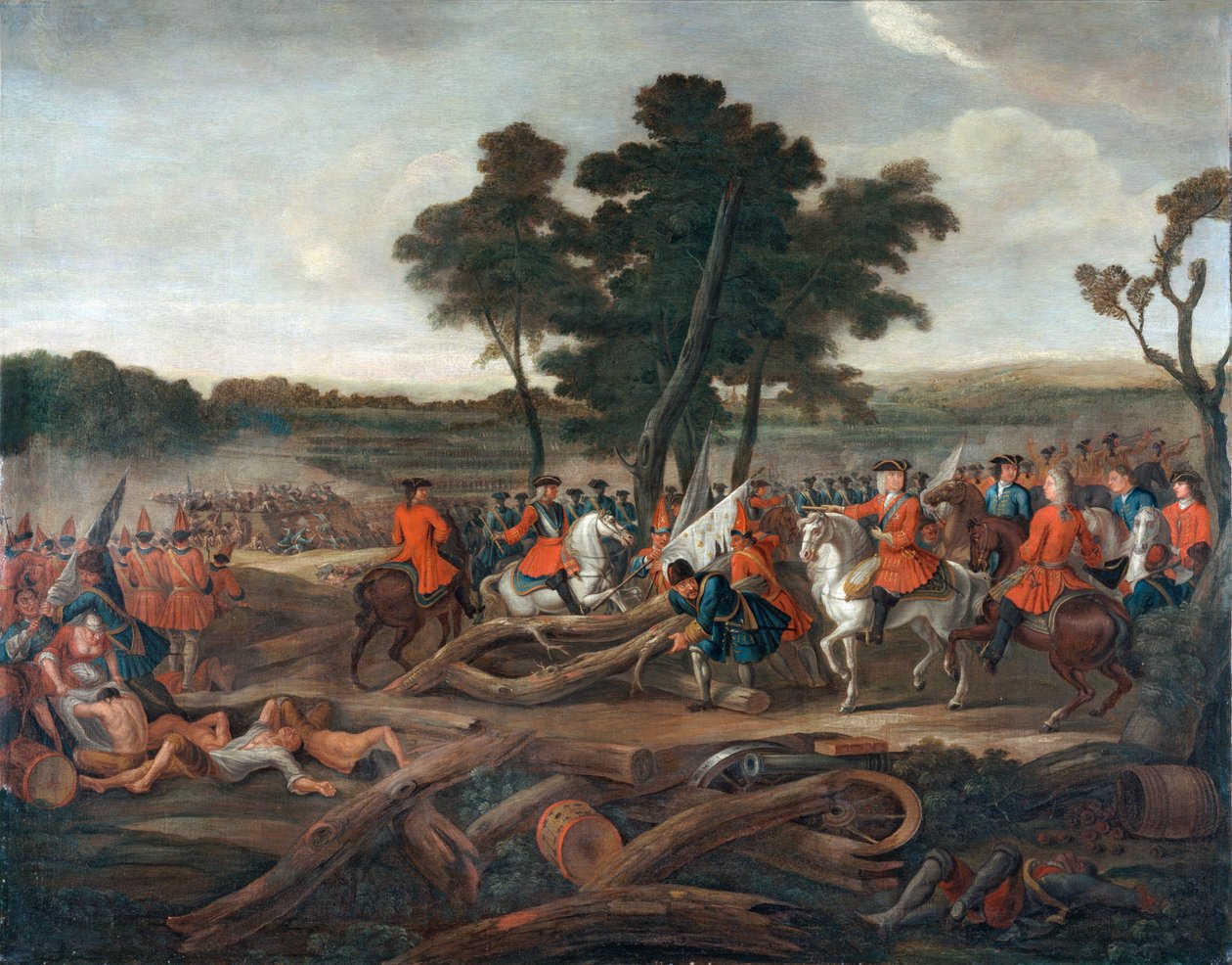 Slaget ved Malplaquet, 11. september 1709, ca. 1713 af Louis Laguerre
