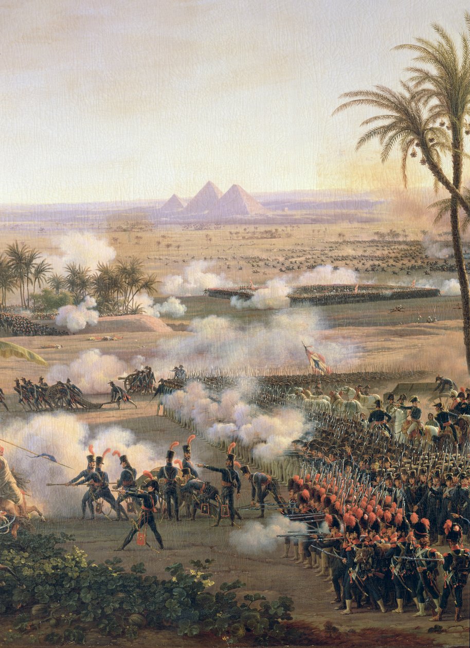 Slaget ved pyramiderne, 21. juli 1798, 1806 (detaljer) af Louis Lejeune