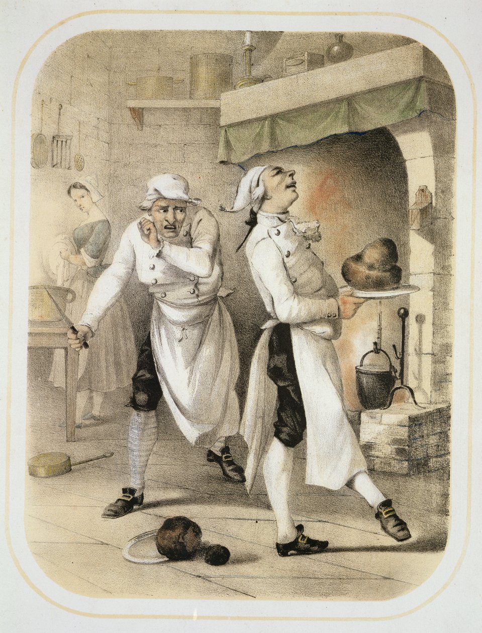 Envy in the Kitchen, fra en serie af tryk, der forestiller de syv dødssynder, ca. 1850 af Louis Leopold Boilly