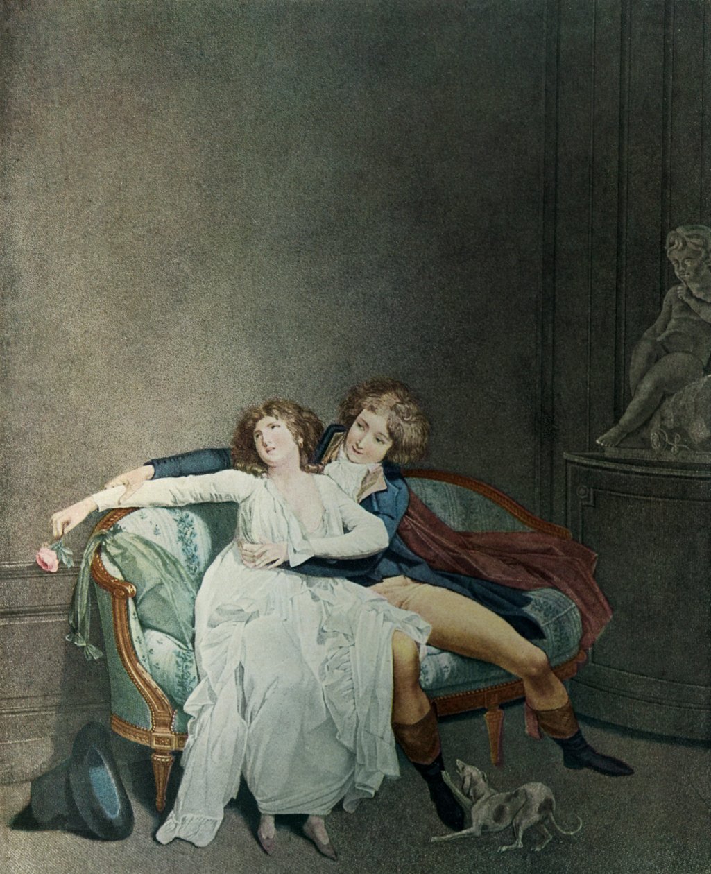 Striden om rosen af Louis Leopold Boilly