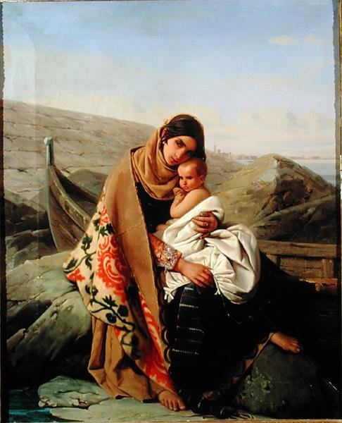 Den glade mor, 1834 af Louis Leopold Robert