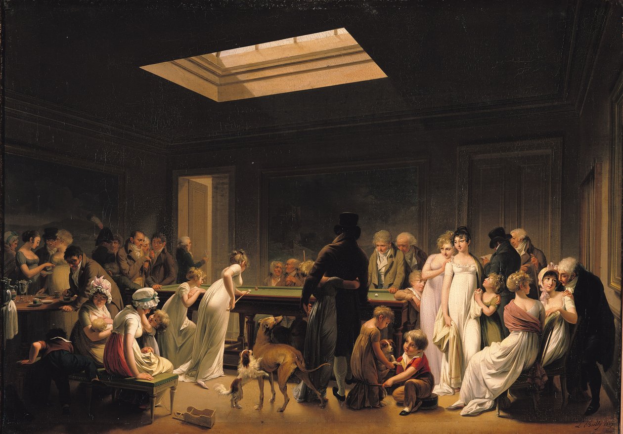 Et spil billard, 1807 af Louis Leopold Boilly