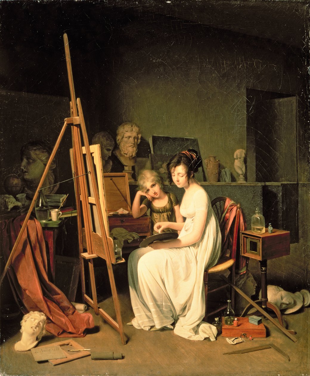Kunstnerens atelier af Louis Leopold Boilly