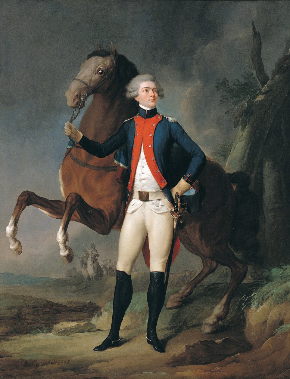 Gilbert Motier (1757-1834) Marquis de la Fayette, 1788 af Louis Leopold Boilly