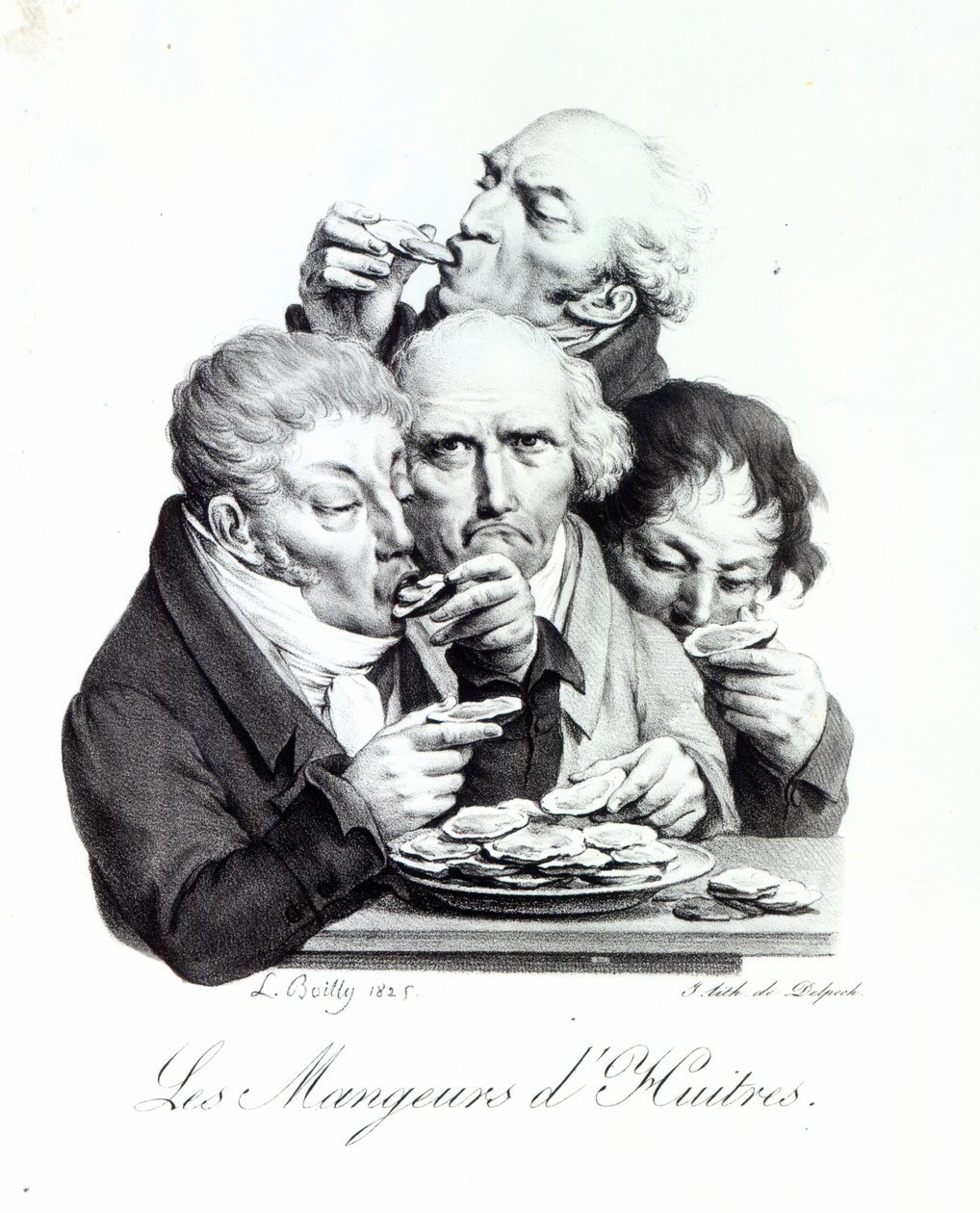 Østersæderne, 1825 af Louis Leopold Boilly