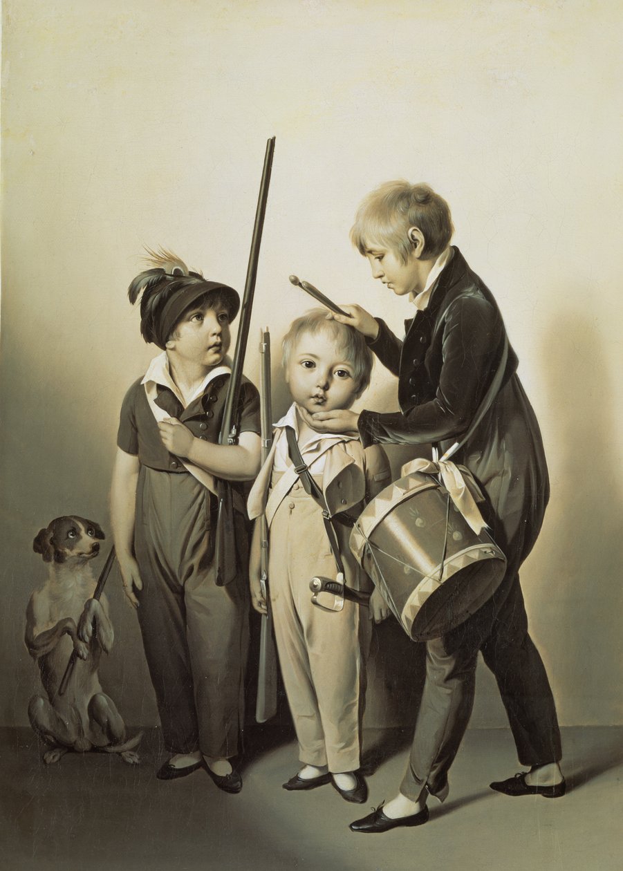 Mine små soldater, 1809 af Louis Leopold Boilly