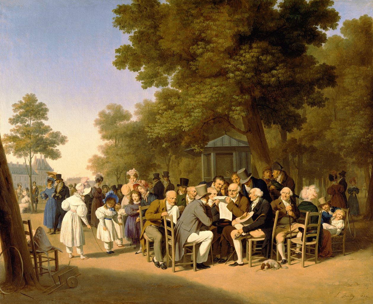 Politikere i Tuilerierne, 1832 af Louis Leopold Boilly