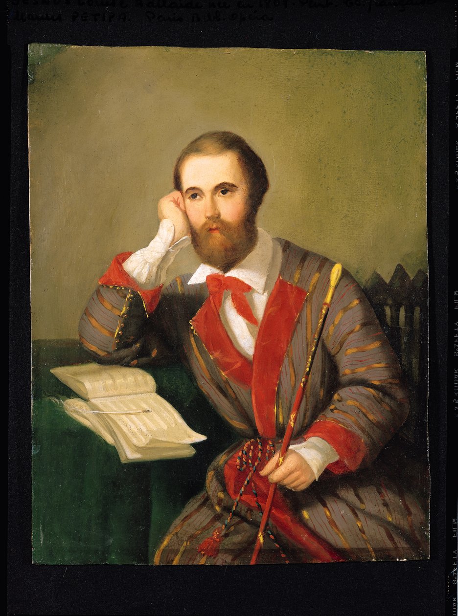 Portræt af en mand, formodet at være Charles Gounod (1818-93) (olie på kort) af Louis Leopold Boilly