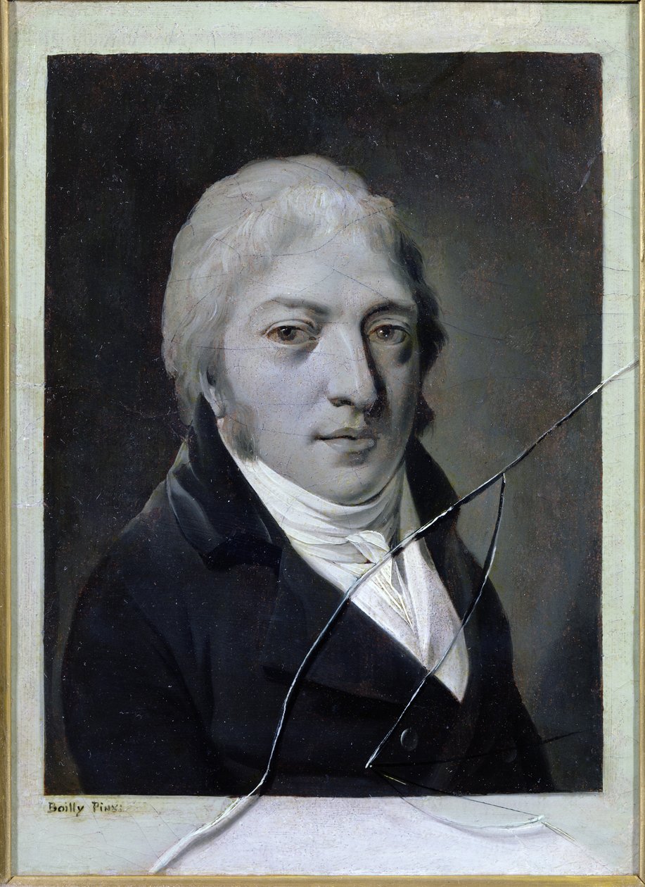 Selvportræt med knust glas af Louis Leopold Boilly