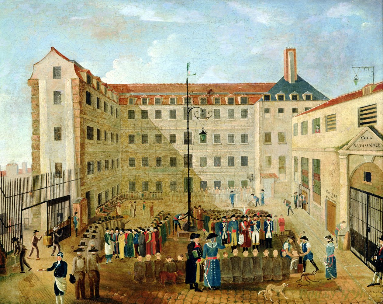 Lænding af fangerne ved Bicetre, 1791 af Louis Leopold Boilly