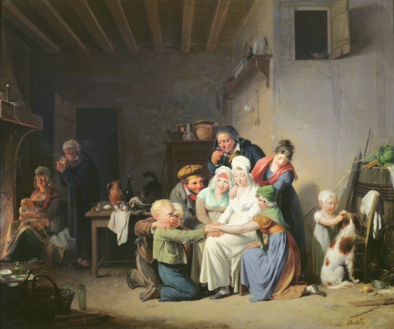 The Game of Pied de Boeuf, ca. 1824 af Louis Leopold Boilly