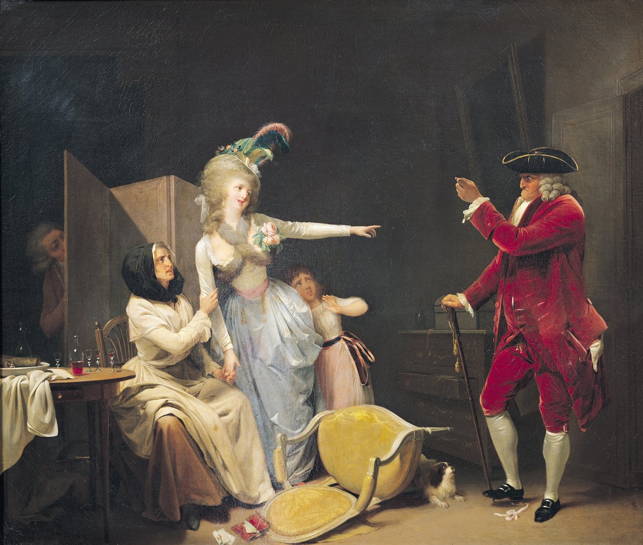 Den jaloux gamle mand, 1791 af Louis Leopold Boilly