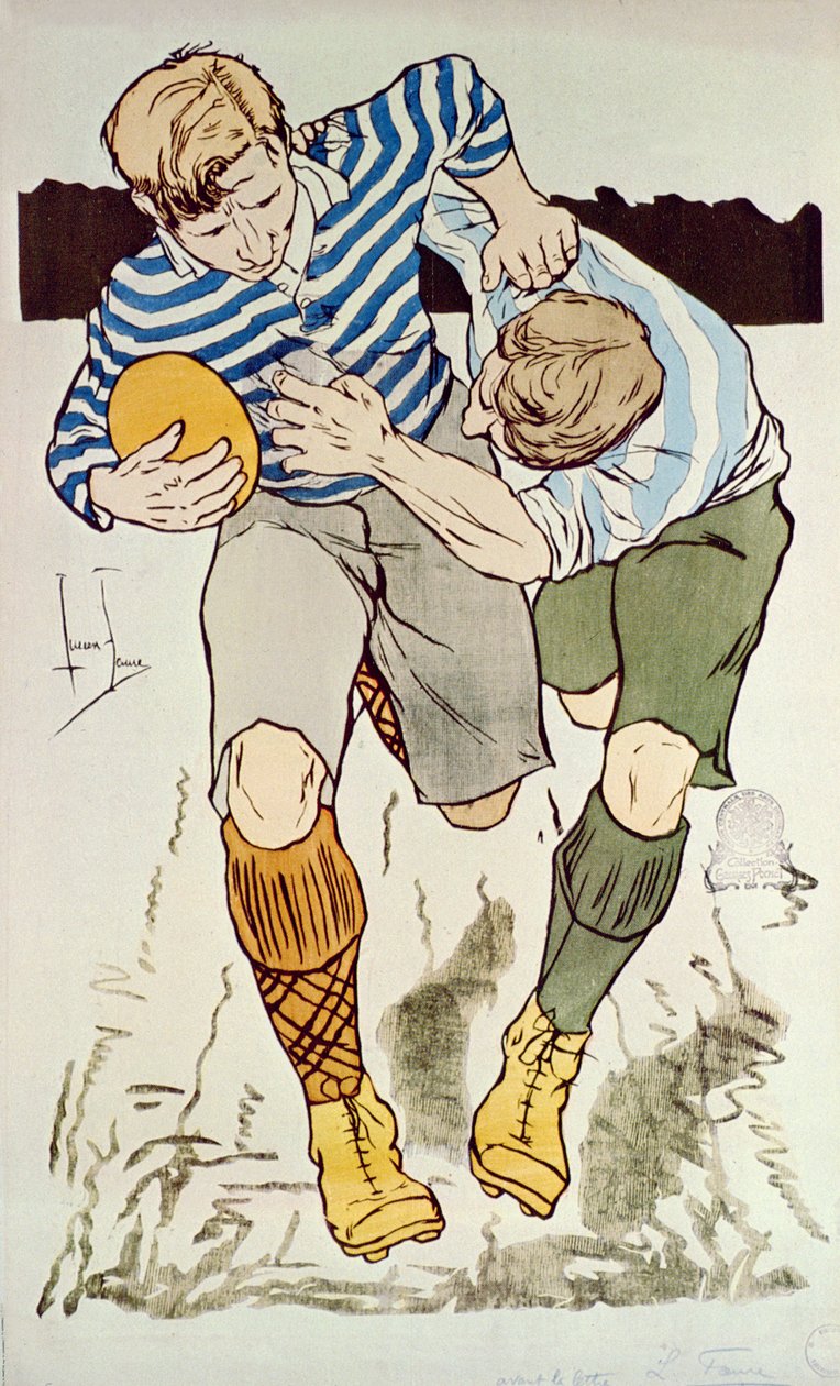 Rugbyspillere, 1895 af Louis Lucien Faure Dujarric