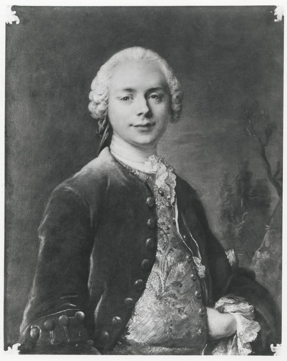 Portræt af Jean Baptiste Louis Gresset af Louis Tocqué