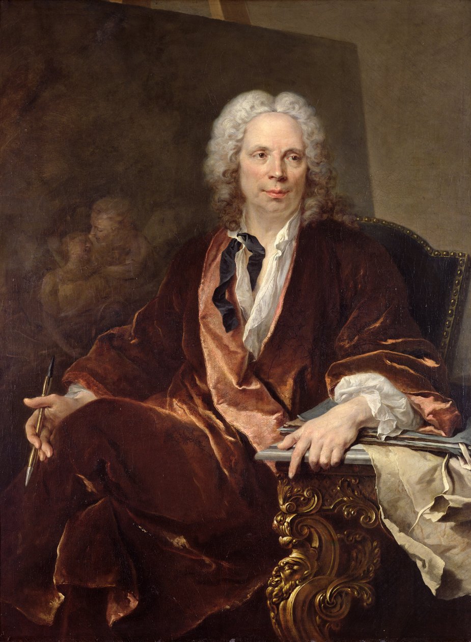 Portræt af Louis Galloche (1670-1761) 1734 af Louis Tocqué