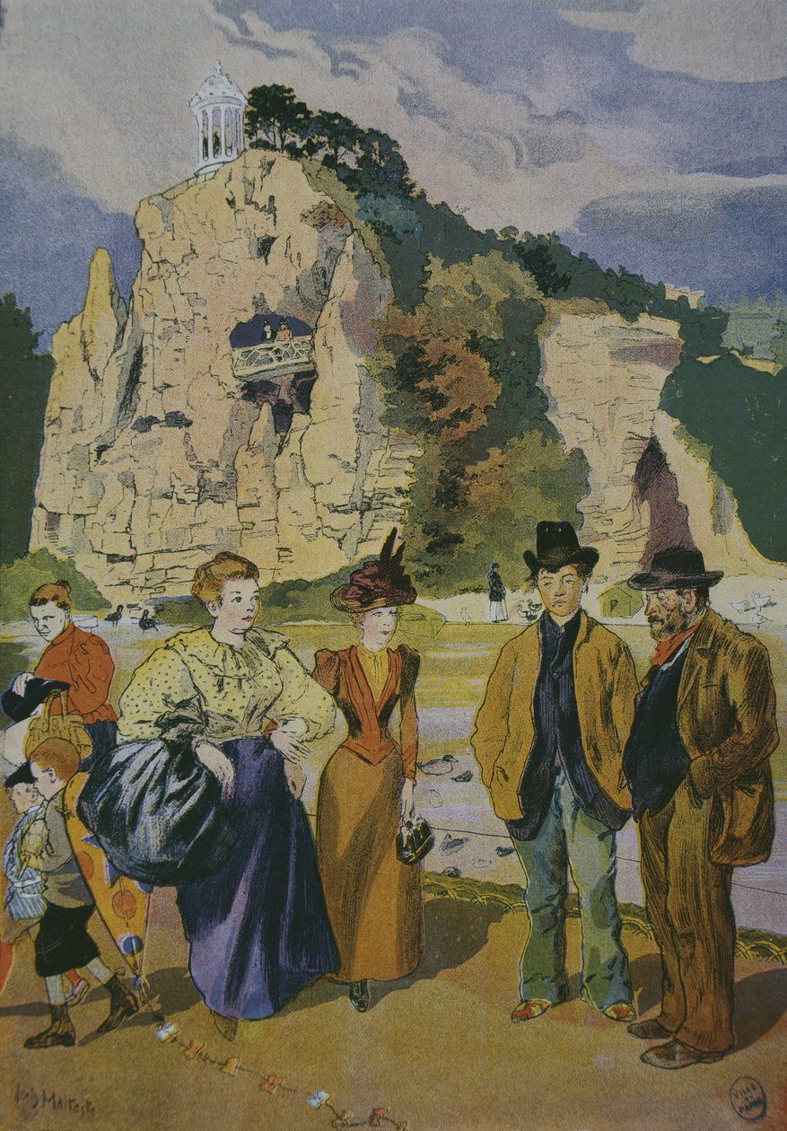 Les Buttes Chaumont (farvestik) af Louis Malteste