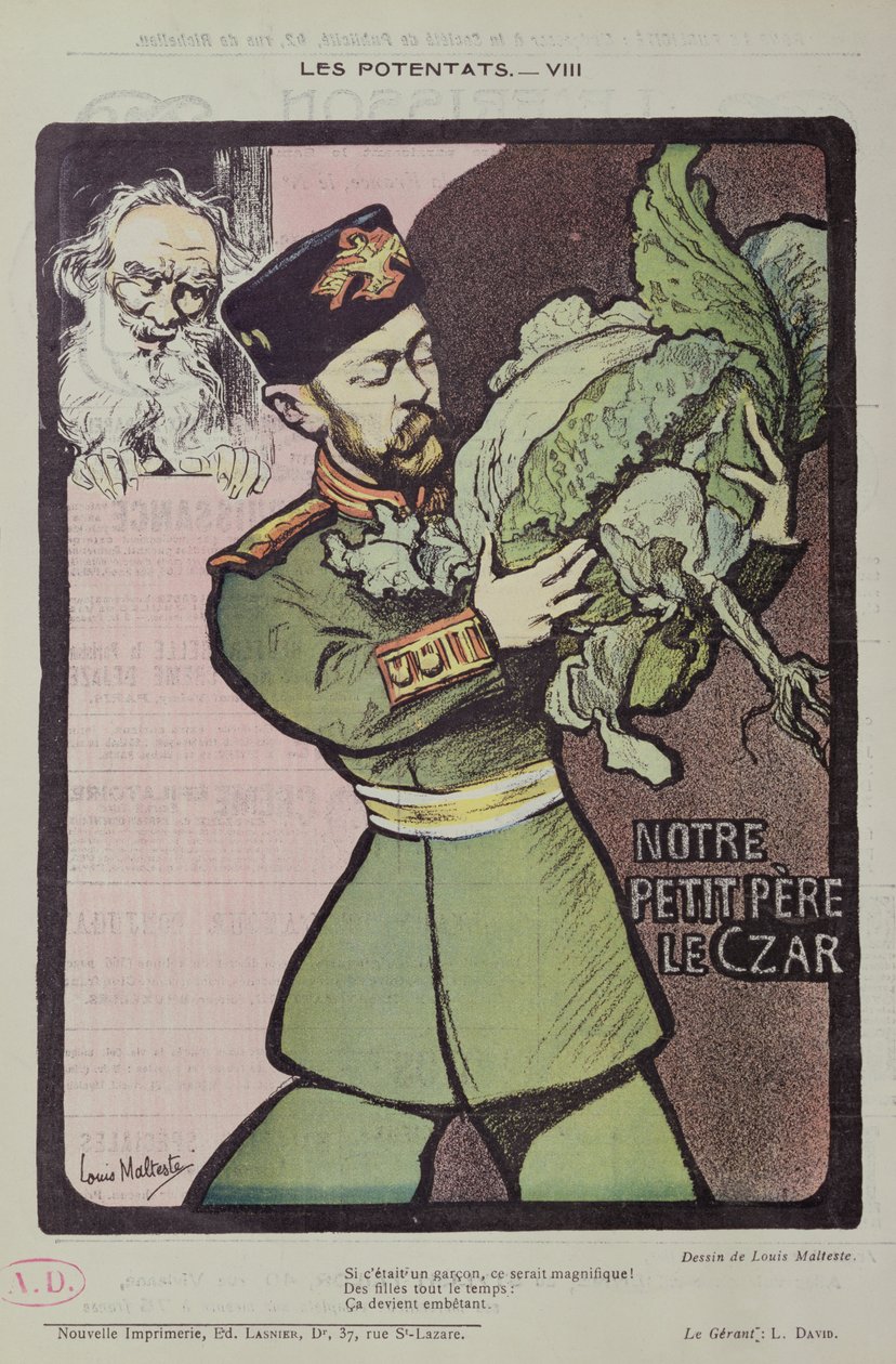 Zar Nikolaus II og Tolstoj, 1902 af Louis Malteste