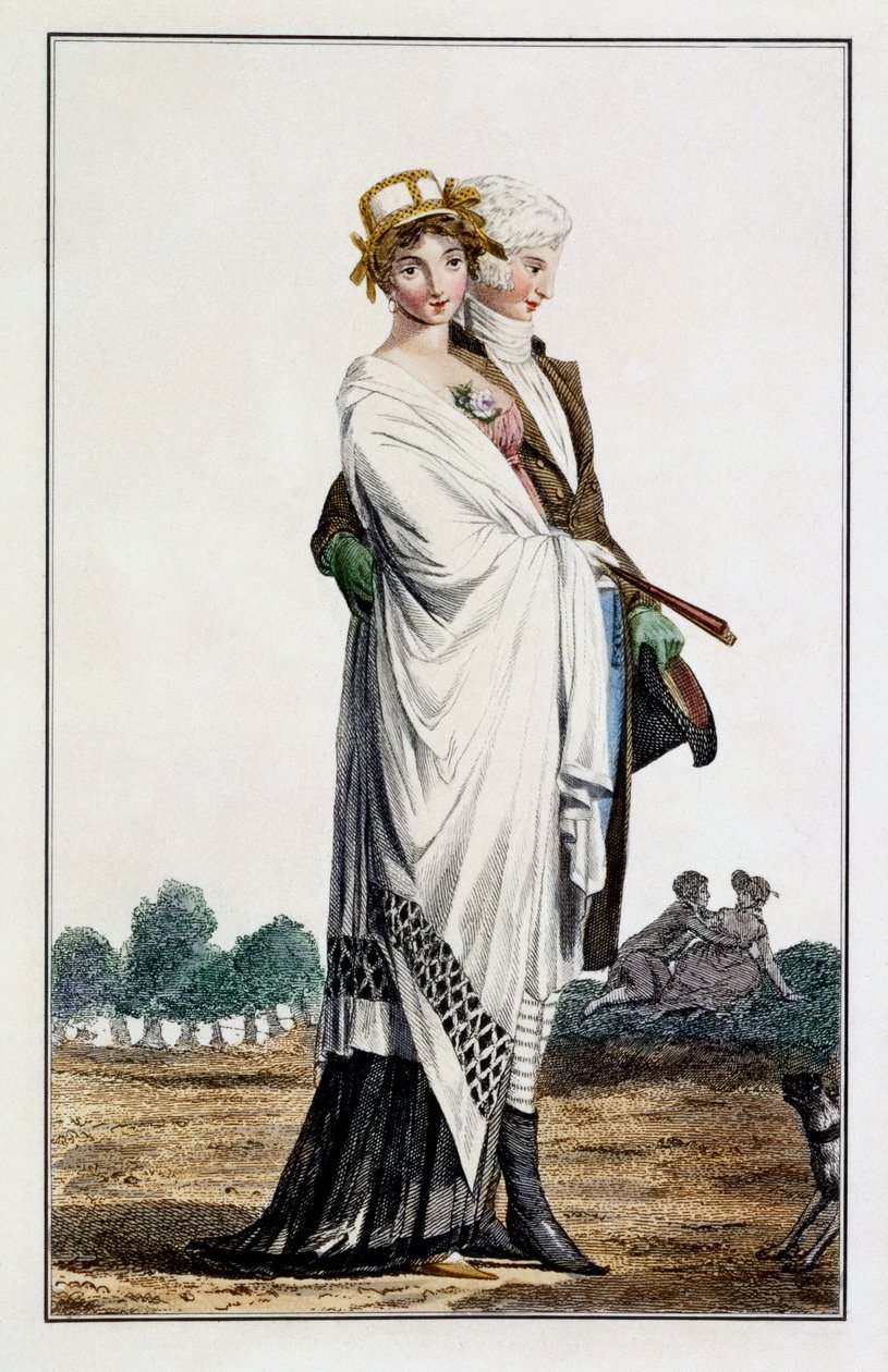 Kvinders eftermiddags gåkjole, 1789 af Louis Marie Lante