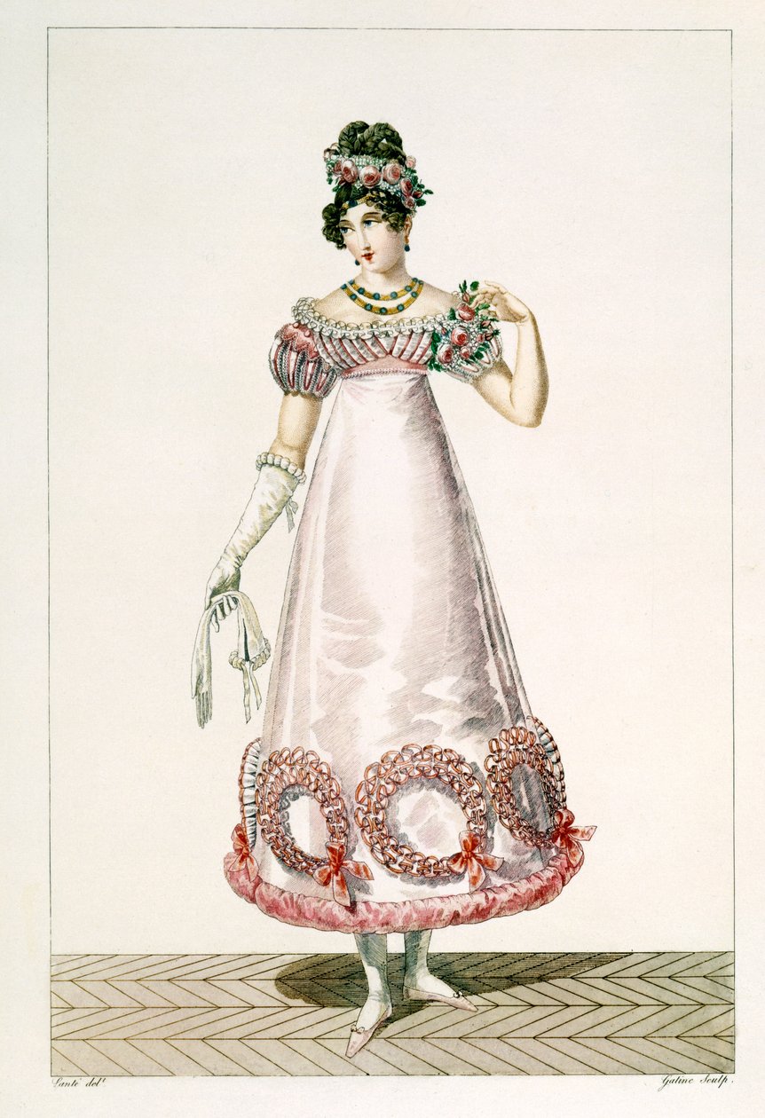 Dame balkjole, graveret af Georges Jacques Gatine (1773-1831), 1780 af Louis Marie Lante