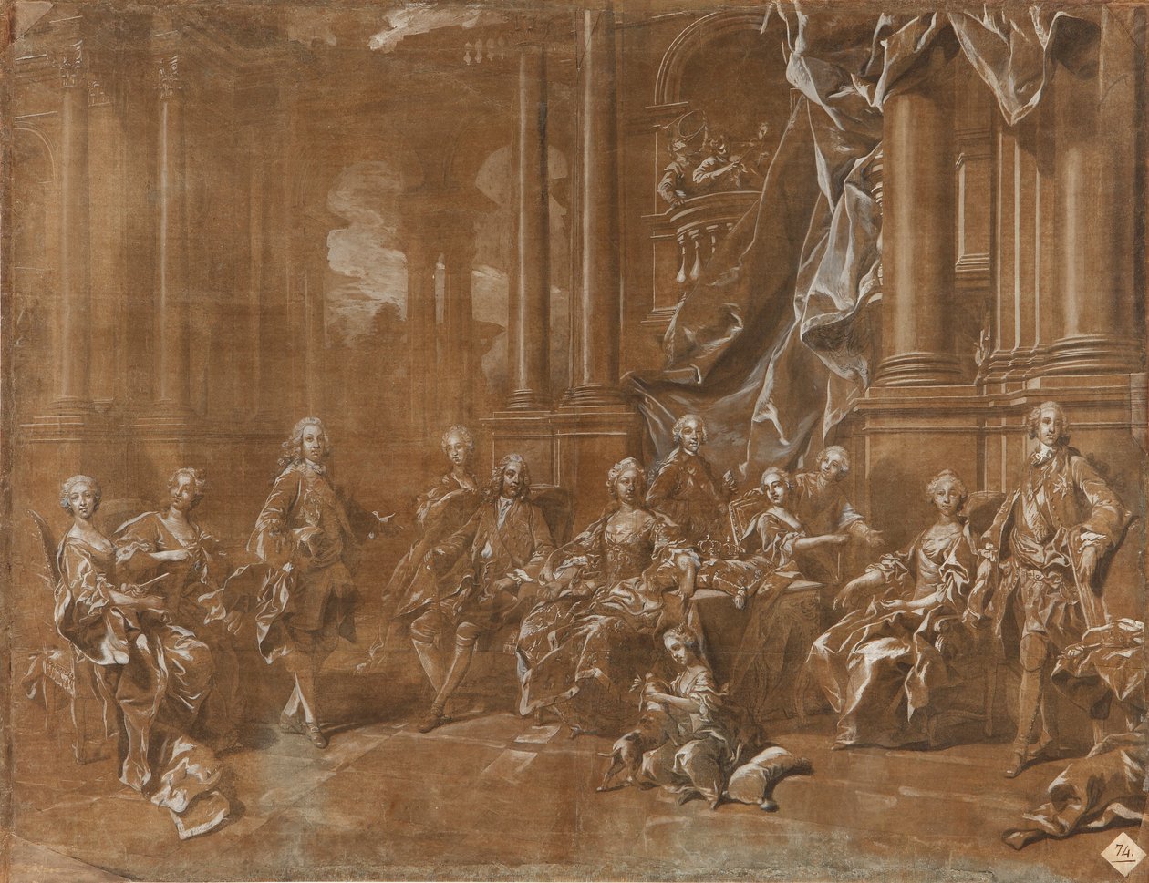 Familien til Felipe V. af Louis Michel van Loo