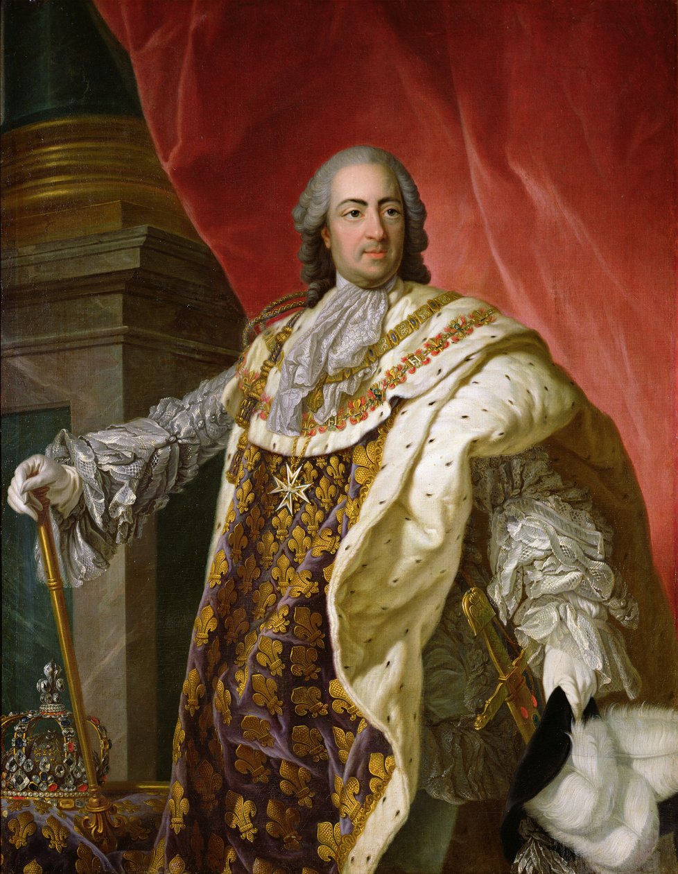 Ludvig XV (1710-74) af Louis Michel van Loo