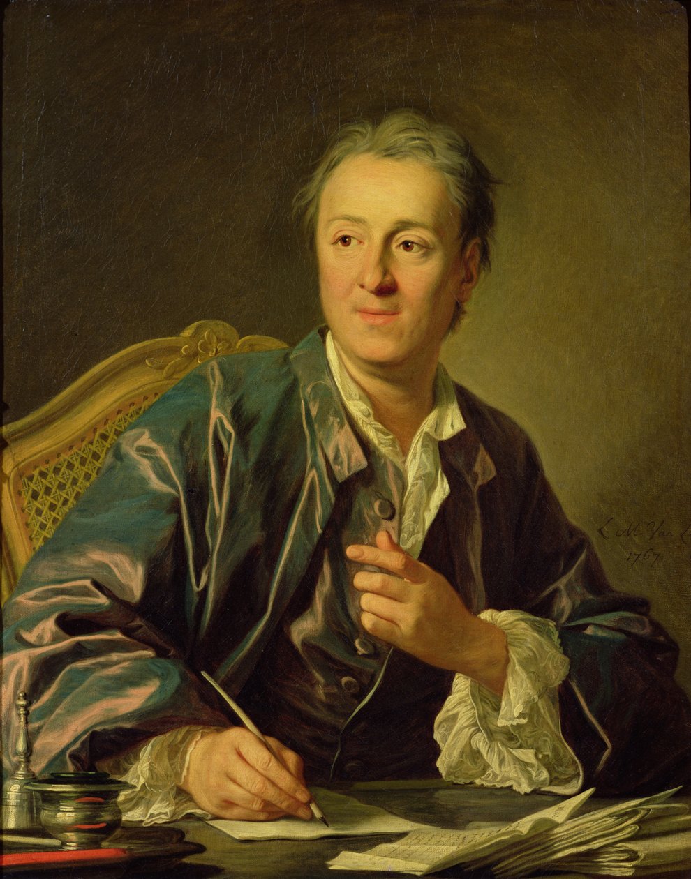 Portræt af Denis Diderot (1713-84) 1767 af Louis Michel van Loo