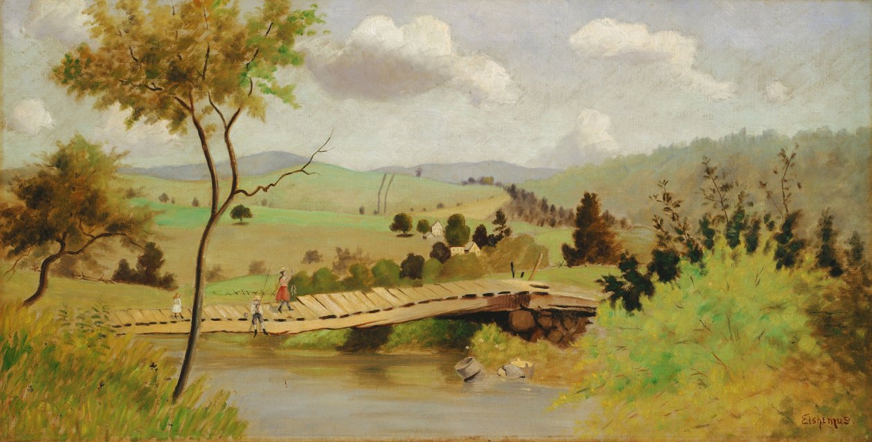 Adirondacks- Bro til fiskeri af Louis Michel Eilshemius