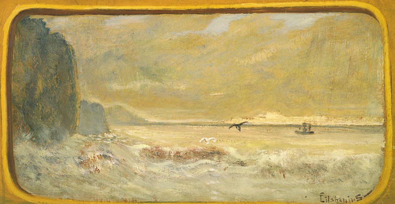 Surf og båd af Louis Michel Eilshemius