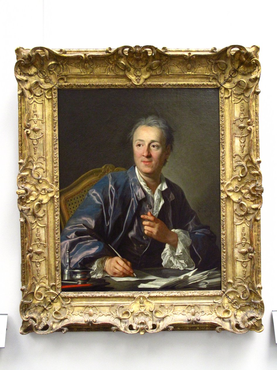 Portræt af Denis Diderot (1713-1784) af Louis Michel van Loo
