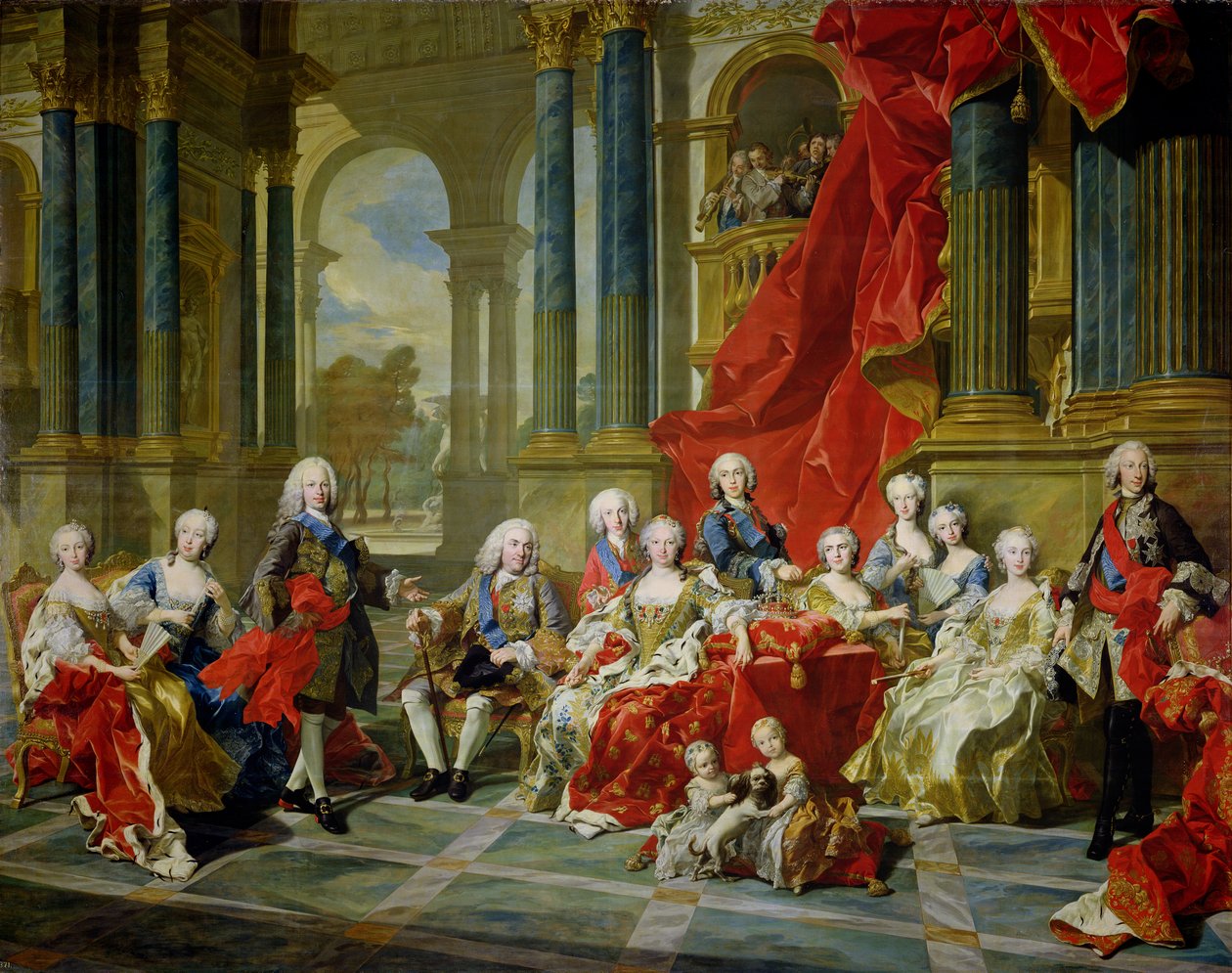 Familien til Philip V, 1743 af Louis Michel van Loo