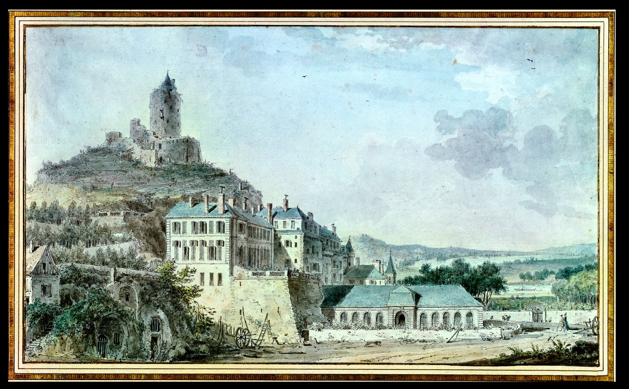 Chateau de La Roche-Guyon af Louis Nicolas de Lespinasse