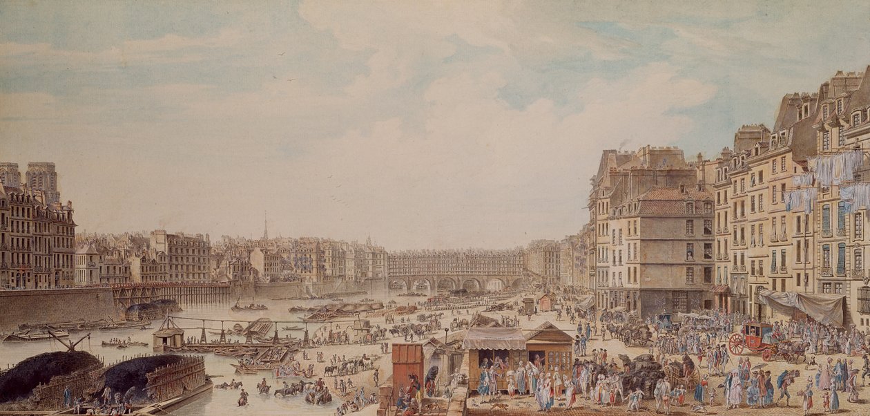 Port au Ble og Pont Notre-Dame, 1782 af Louis Nicolas de Lespinasse