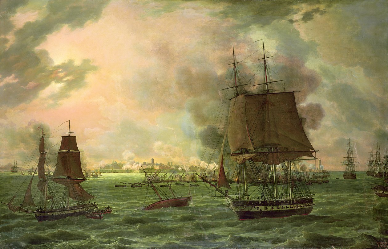 Franskmændenes bombning af Cadiz den 23. september 1823, 1824 af Louis Philippe Crepin