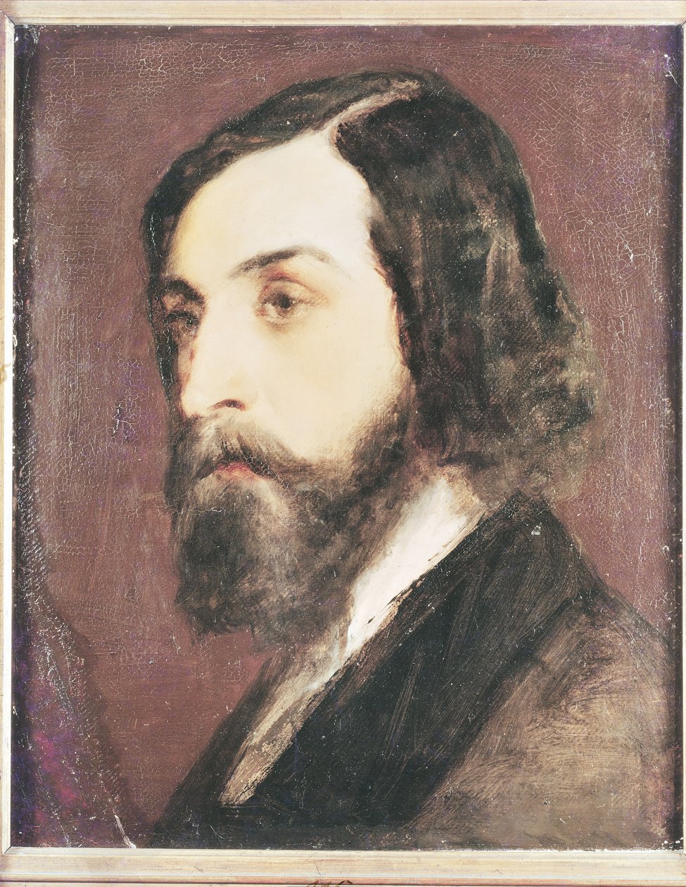 Portræt af Alfred de Musset (1810-57) af Louis Picard