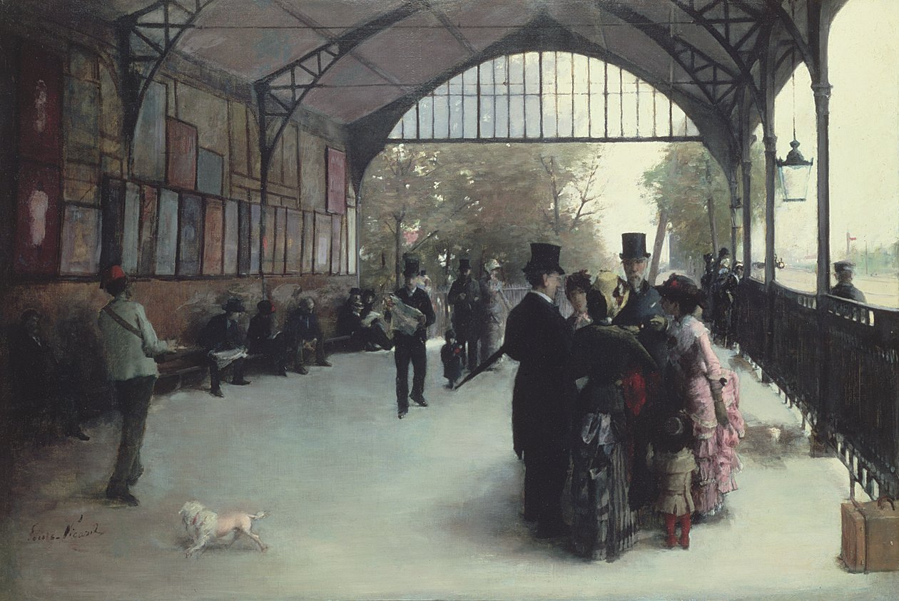 Jernbanestationen af Louis Picard