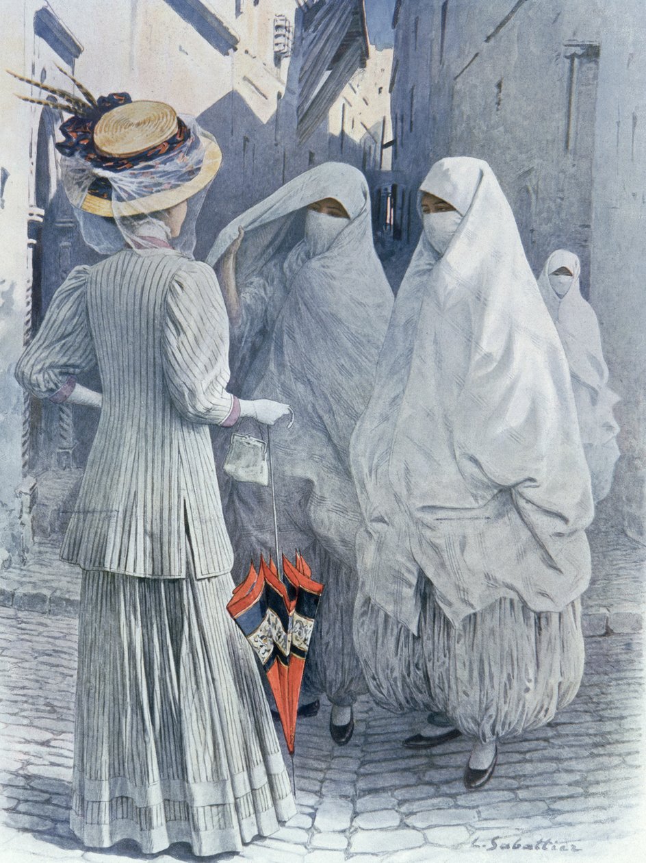 En europæisk kvinde i Algeriet, 1910 af Louis Remy Sabattier