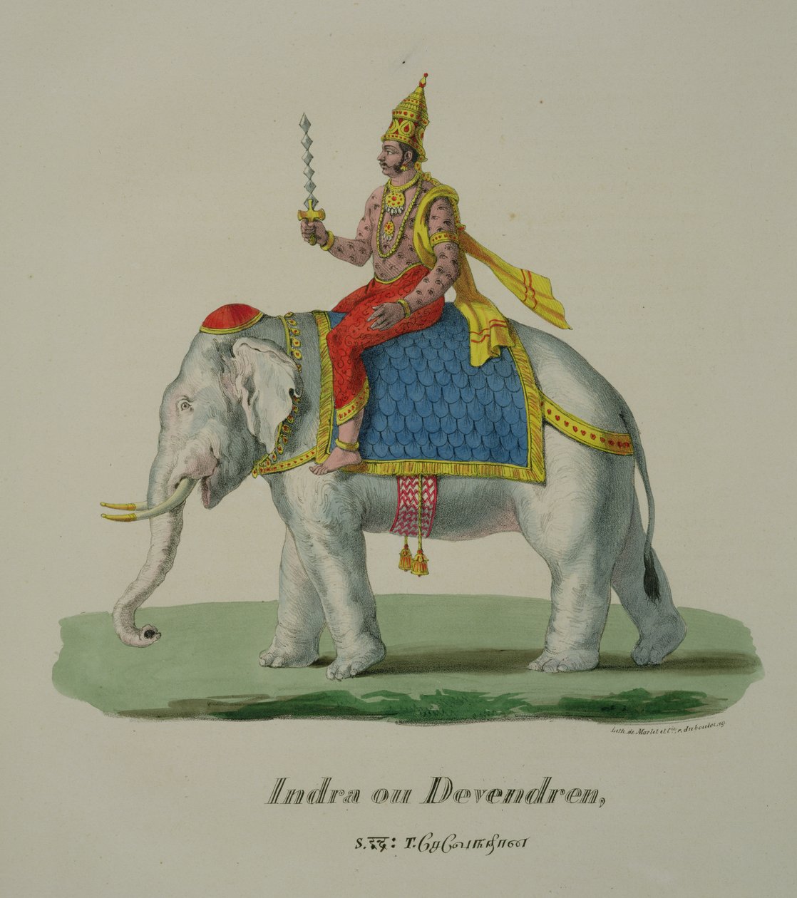Indra, graveret af Marlet et Cie af Louis Thomas Bardel