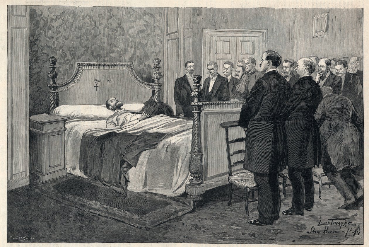 Comte de Pariss død, Stowe House, England, 1894. af Louis Tinayre