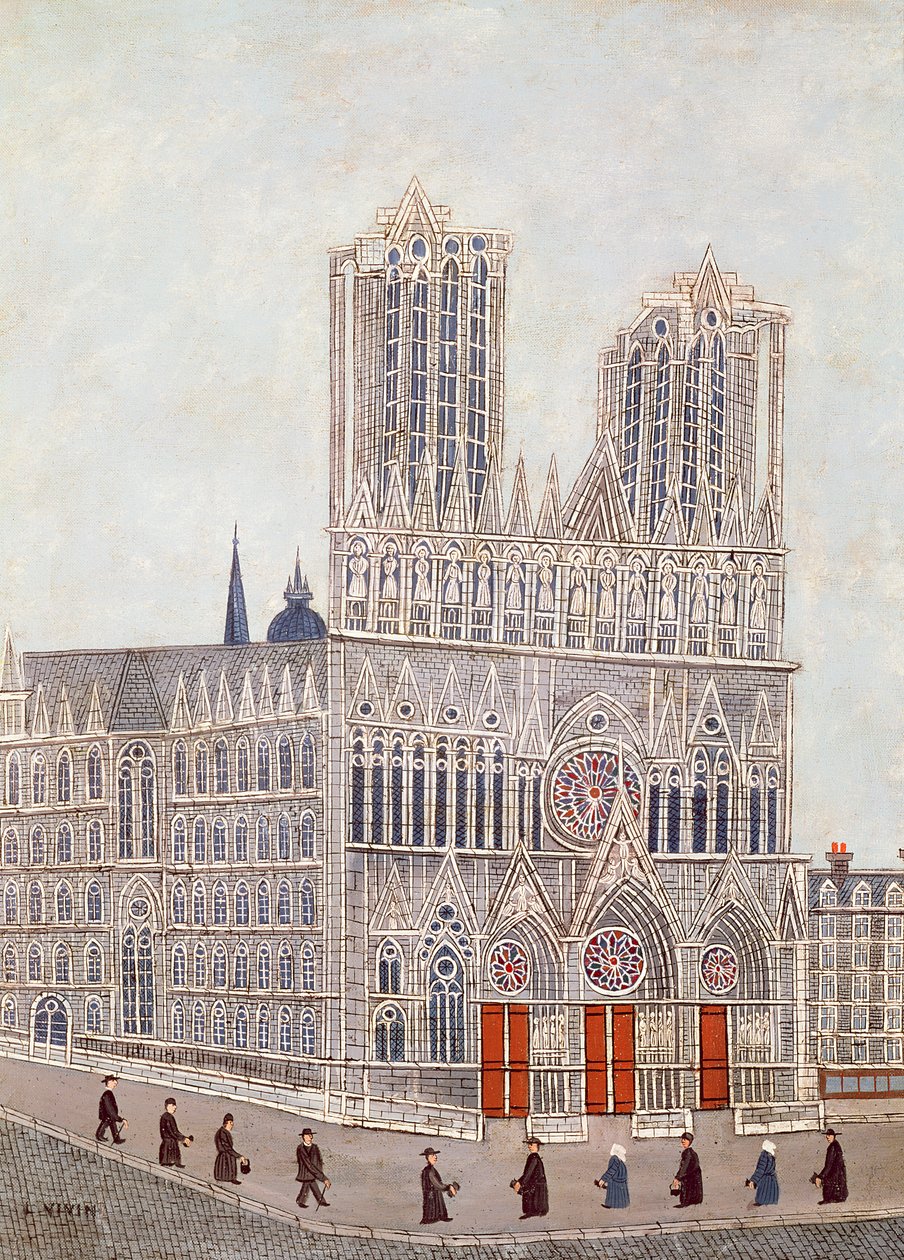 Reims katedral, ca. 1923 af Louis Vivin