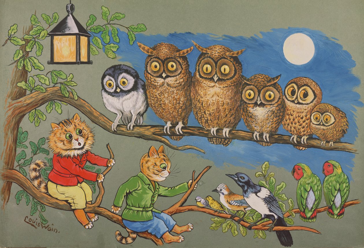 Måneskinsonate, ca. 1900-10 af Louis Wain