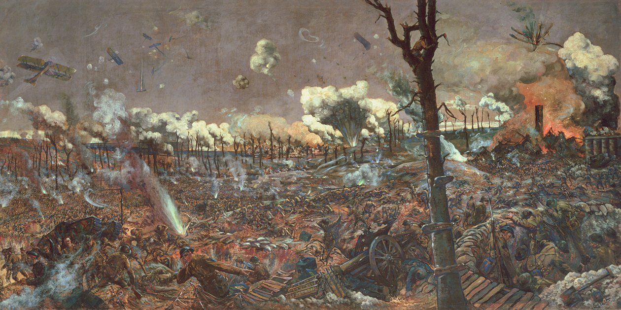Slaget ved Courcelette, 1918 af Louis Weirter